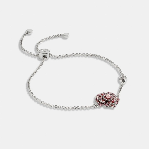 NWT Coach Sparkling Rose Slider Bracelet MSRP $98